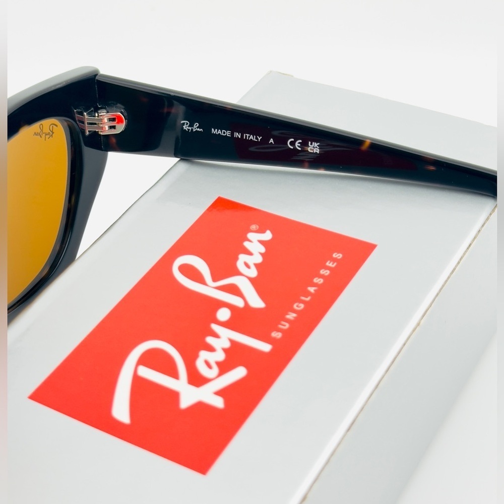 Ray-Ban Zena Bio-Based Women Sunglasses Polished Havana Frame with Brown Lenses - Picture 11 of 13